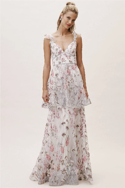 Marchesa Notte Mary Kate Wedding Guest Dress In Pink