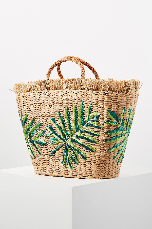 Aranaz Planta Palm Tote Bag In Green | ModeSens