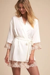FLORA NIKROOZ ROSA LACE-TRIMMED ROBE,44168391