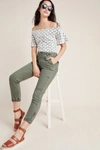 Paige Mayslie Cropped Jogger Pants In Green