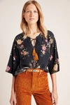 FARM RIO FARM RIO FOR ANTHROPOLOGIE TITANIA PEASANT BLOUSE,4110638280021