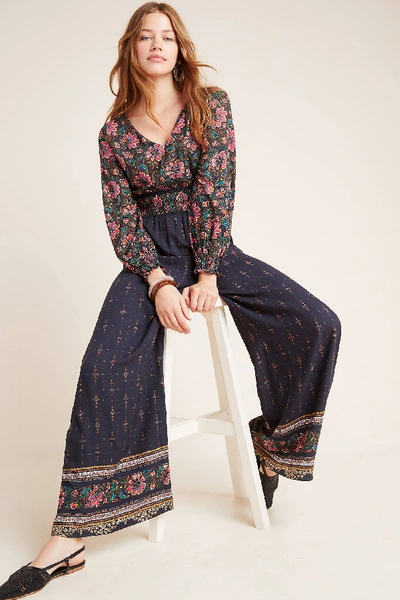 Farm Rio For Anthropologie Giuliana Wide-leg Jumpsuit In Assorted