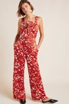 ADELYN RAE ROMY TIE-FRONT JUMPSUIT,4123237430040