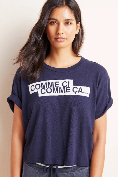 Sundry Comme Ci Graphic Tee In Blue