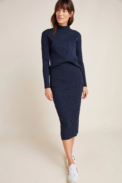 Stateside Mara Sweater Pencil Skirt In Blue