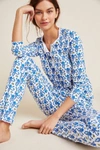 Roller Rabbit Monkey Print 2-piece Pajama Set In Blue