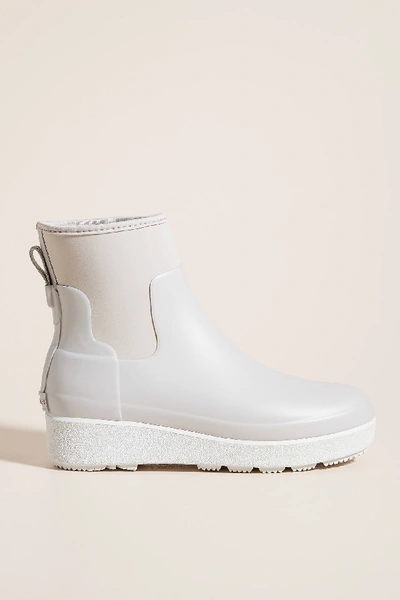 Hunter Refined Slim-fit Platform Rain Boots In Grey