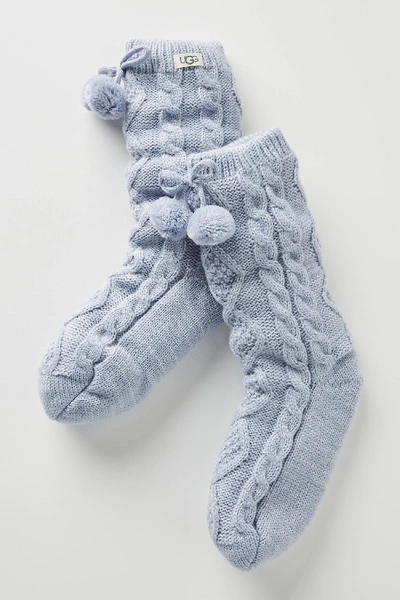 Ugg Fleece-lined Crew Socks In Grey