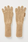 Rosie Sugden Long Ribbed Cashmere Gloves In Beige