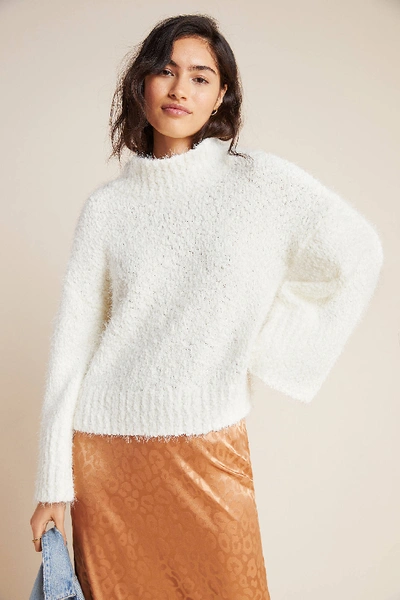 Cupcakes And Cashmere Sidonie Mock Neck Sweater In White