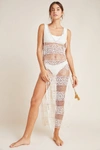 Pilyq Joy Lace Long Coverup W/ Tie Sides In Beige