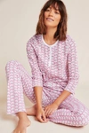 Roller Rabbit Cotton Elephants Print Pajamas Set In Pink
