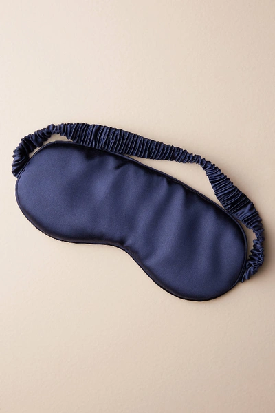 Slip Elasticated Silk Sleep Mask In Navy
