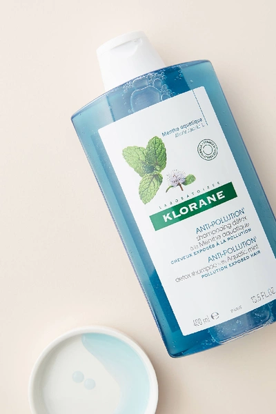 Klorane Detox Shampoo With Aquatic Mint - Anti-pollution (13.5 Fl. Oz.) In Blue