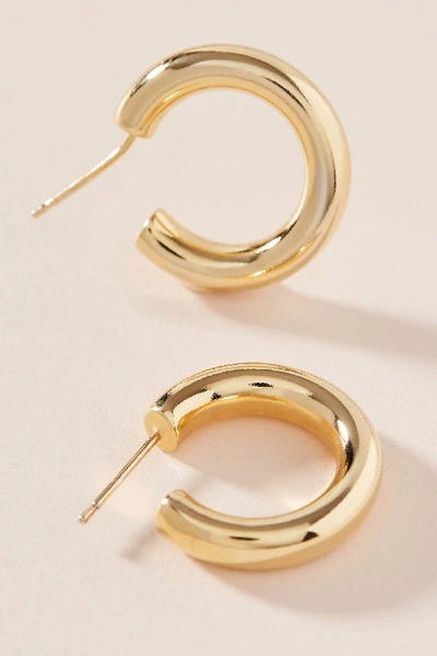 Anthropologie Mini Hoop Earrings In Gold