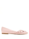 SARAH CHOFAKIAN VICTORIA LEATHER BALLERINA SHOES