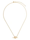 Shaun Leane Arc T-bar Necklace In Yellow Gold Vermeil