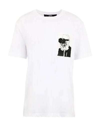 KARL LAGERFELD KARL LAGERFELD KARL LEGEND POCKET TEE WOMAN T-SHIRT WHITE SIZE S COTTON,12408934ND 6