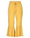 TWINSET TWINSET WOMAN PANTS OCHER SIZE 8 ACETATE, SILK,13413865WJ 5