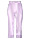 Semicouture Cropped Pants & Culottes In Purple