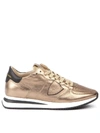 PHILIPPE MODEL BRONZE LEATHER SNEAKERS,11157525