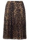 BURBERRY BURBERRY ANIMAL PRINT PLEATED SKIRT