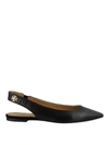 Tory Burch Kira Slingback Ballerina Shoes In Black