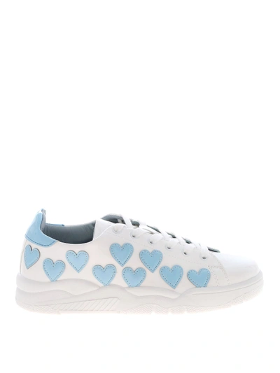 Chiara Ferragni Roger Heart Patch Sneakers In White