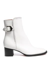 GIVENCHY STUDDED SMOOTH LEATHER BUCKLED ANKLE BOOTS