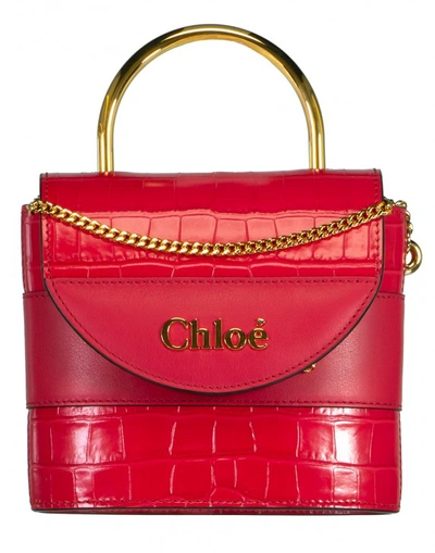 Chloé Crimson Aby Lock Bag In Crmsnpnk