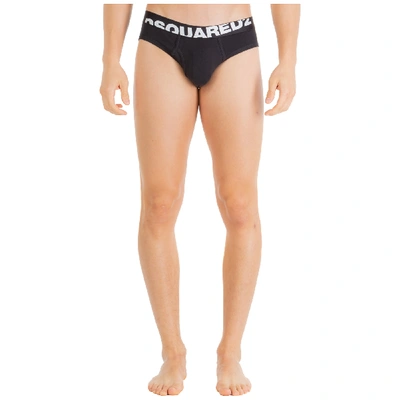 Dsquared2 Men's Underwear Briefs Twinpack In Black