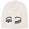 CHIARA FERRAGNI WOMEN'S WOOL BEANIE HAT  FLIRTING,CFC030BIANCO