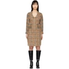 BURBERRY BURBERRY BEIGE CHECK SLEEVES DRESS
