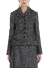 DOLCE & GABBANA DOLCE & GABBANA FITTED HOUNDSTOOTH TWEED JACKET