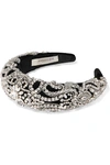 JENNIFER BEHR REINA CRYSTAL-EMBELLISHED VELVET HEADBAND