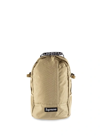 Supreme Logo Backpack In Neutrals