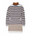 CHLOÉ Fair Isle Turtleneck Sweater Dress