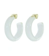 ALISON LOU Small White LOUcite Jelly Hoops