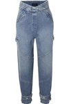 RTA DALLAS CROPPED HIGH-RISE TAPERED JEANS