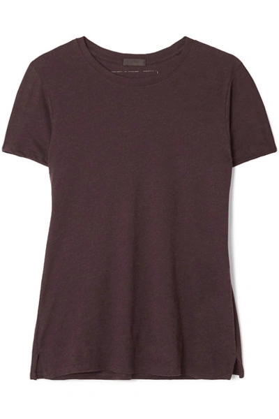 Atm Anthony Thomas Melillo Schoolboy Slub Pima Cotton And Modal-blend Jersey T-shirt In Burgundy