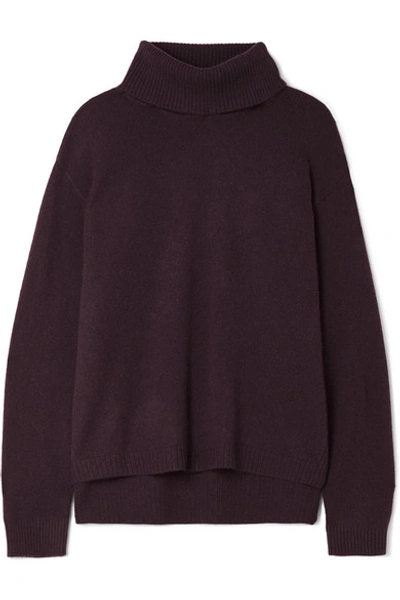 Atm Anthony Thomas Melillo Cashmere High/low Turtleneck In Dark Maroon