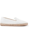SOPHIA WEBSTER BUTTERFLY EMBROIDERED TEXTURED-LEATHER ESPADRILLES