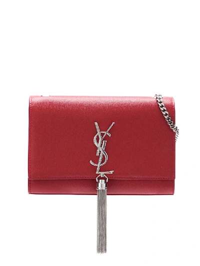 Saint Laurent Kate Leather Bag In Red