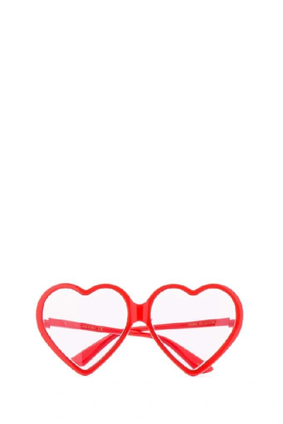 Gucci Novelty 60mm Heart Sunglasses In Shiny Red