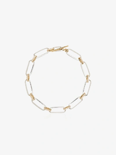 Lizzie Mandler Fine Jewelry 18kt Gold Chain Link Diamond-embellished Bracelet In Yellow Gold