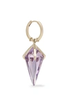 ARA VARTANIAN 18-KARAT WHITE GOLD AMETHYST EARRING