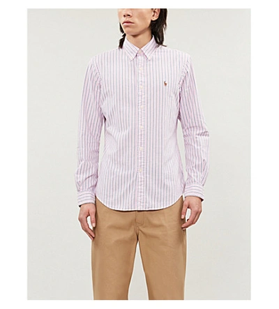 Polo Ralph Lauren Logo-embroidered Striped Cotton-poplin Shirt In Multi