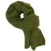 40 COLORI Olive Green Braided Wool & Cashmere Scarf