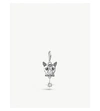 THOMAS SABO WOMENS MULTICOLOURED CAT HEAD EMBELLISHED STERLING SILVER AND GEMSTONE CHARM,633-10140-18208457