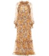 ZIMMERMANN SUPER EIGHT RUFFLED SILK MAXI DRESS,P00437092